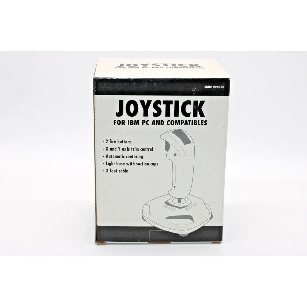 Vintage Joystick for IBM PC and Compatibles 2 Fire Buttons COMPUSA w/box & instr